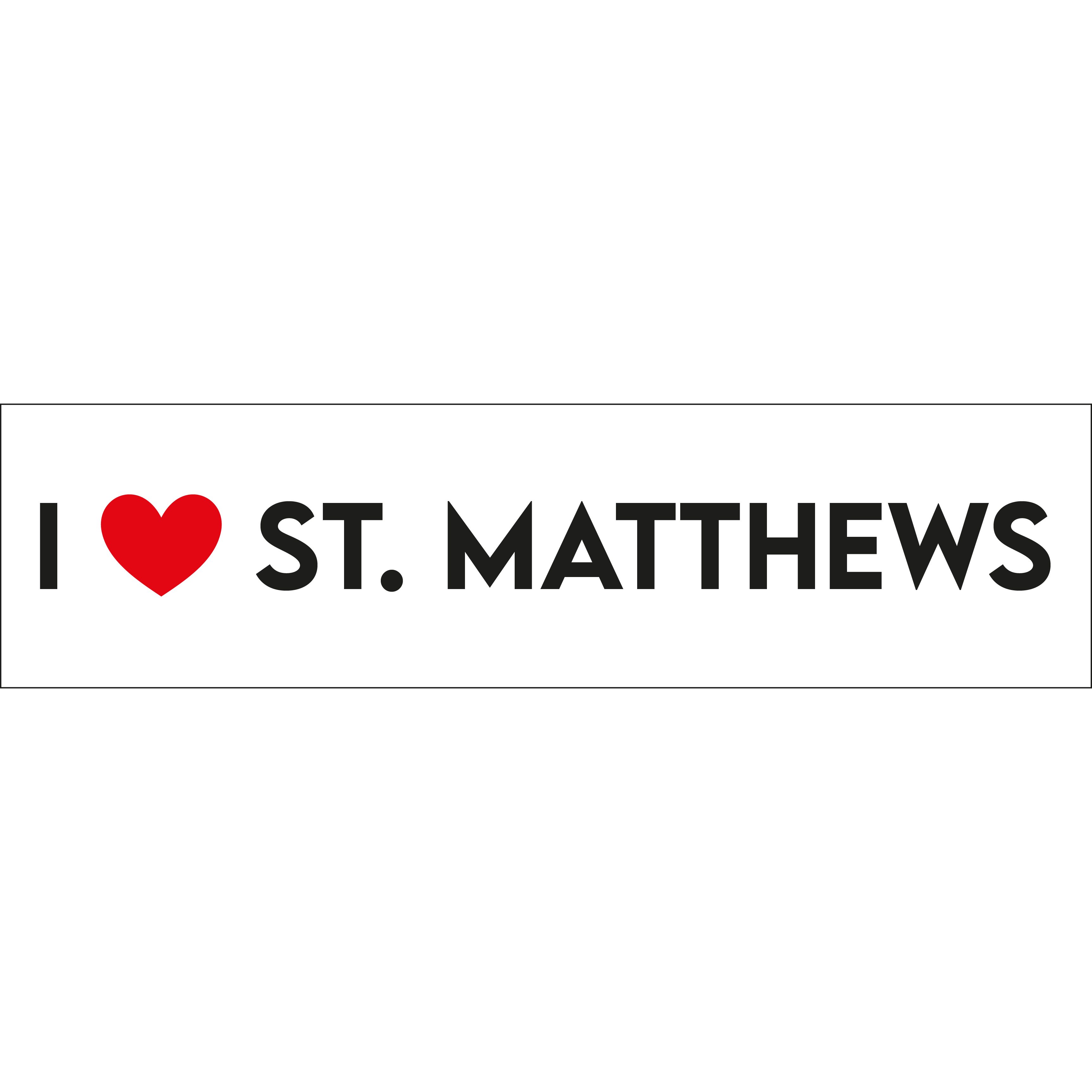 I Love St. Matthews Sticker